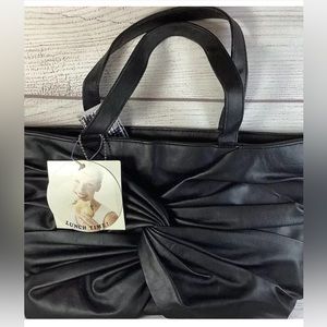 MURVAL Insulated Lunch Bag Tote Cooler Black Dressy NWT